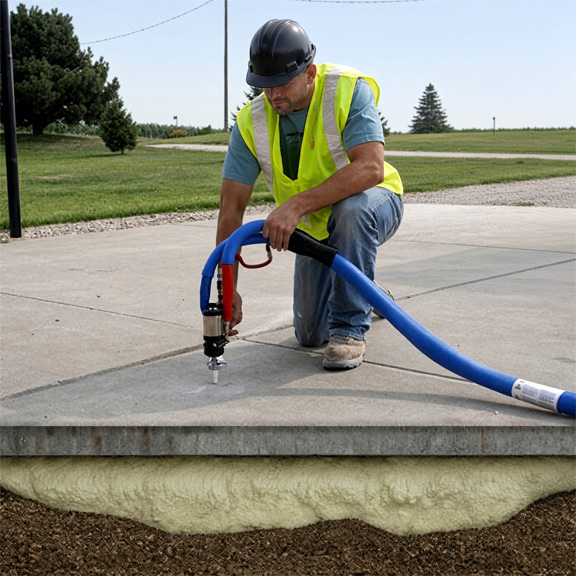 Residential Concrete Leveling Solutions Commercial Newburgh Evansville Owensboro Madisonville Vincennes